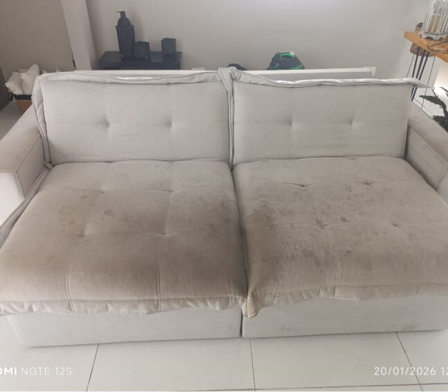 Colchão antes da limpeza