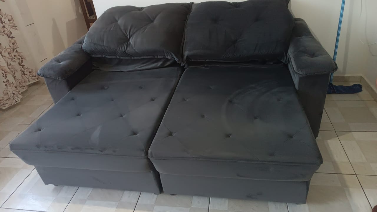 Sofá depois da limpeza